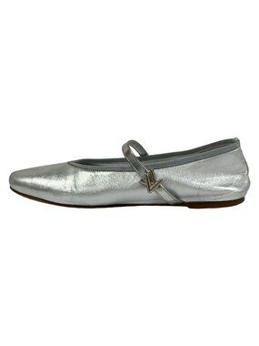 Louis Vuitton Flat Shoes Silver Leather